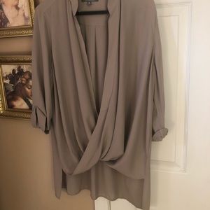 Taupe evening tunic